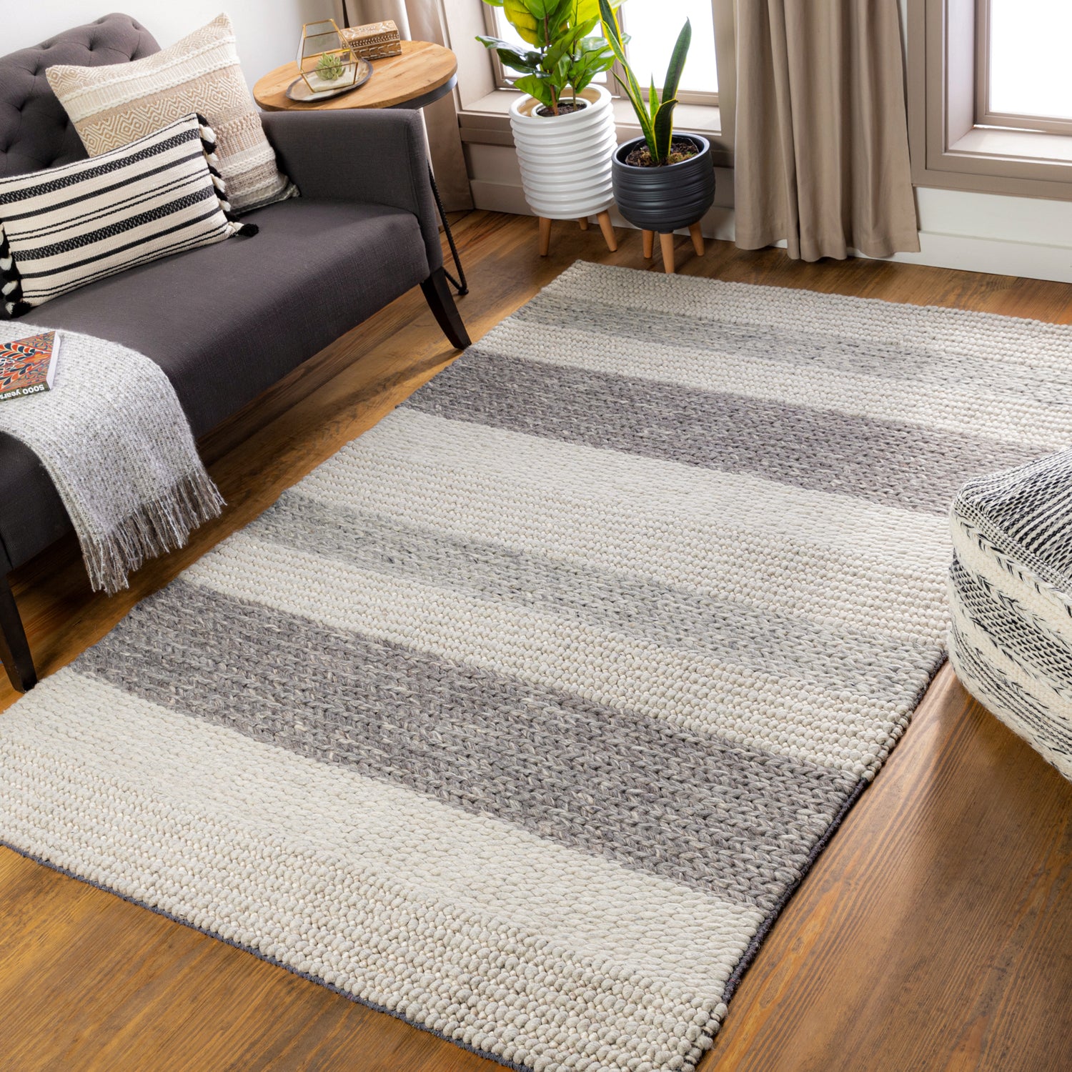 Surya Asos Stripe Hand Woven Rug
