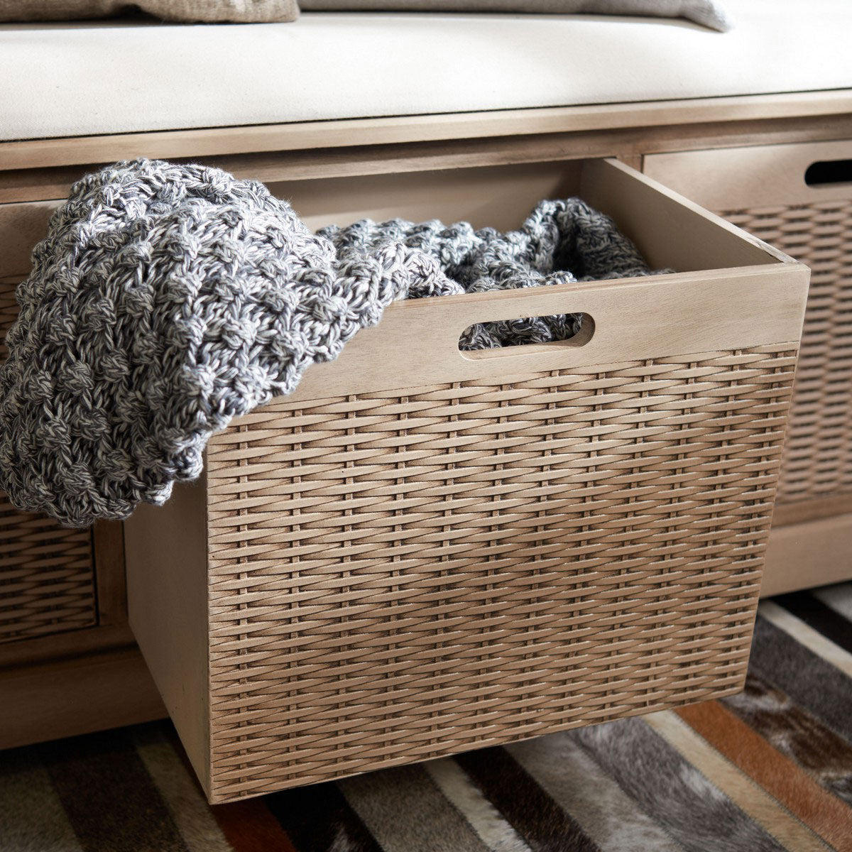 McIntosh Basket Storage Bench