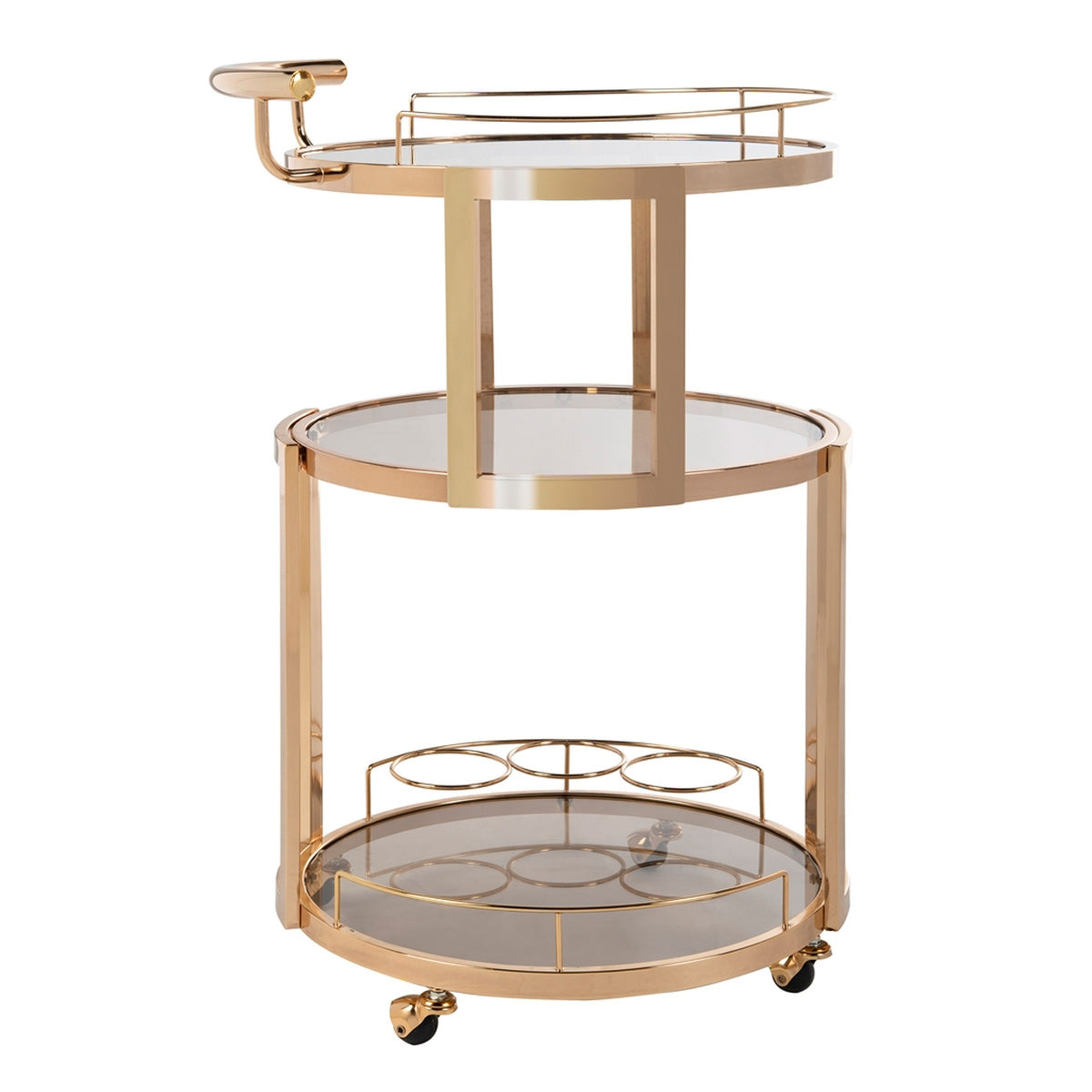Kalin 3 Tier Round Bar Cart