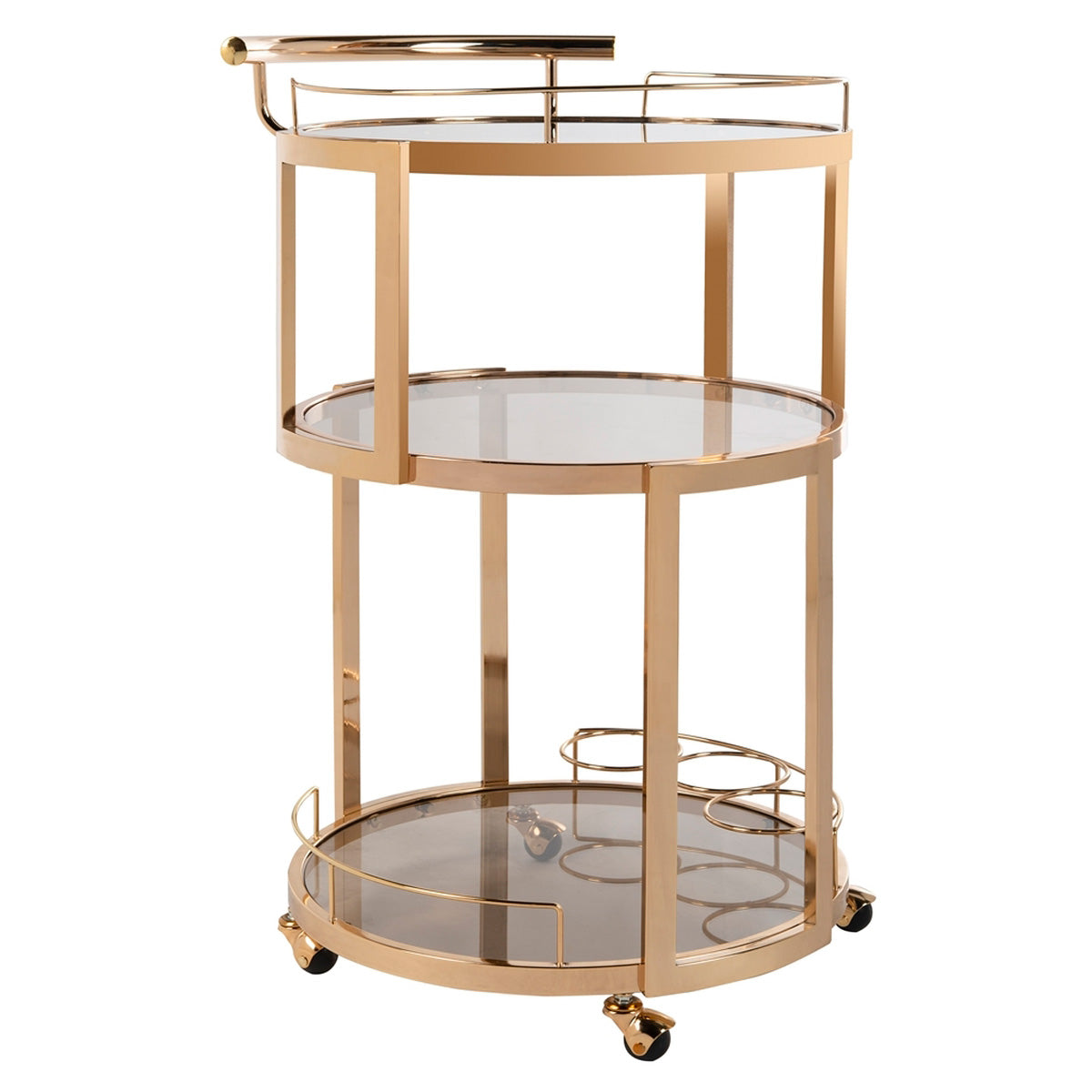 Kalin 3 Tier Round Bar Cart