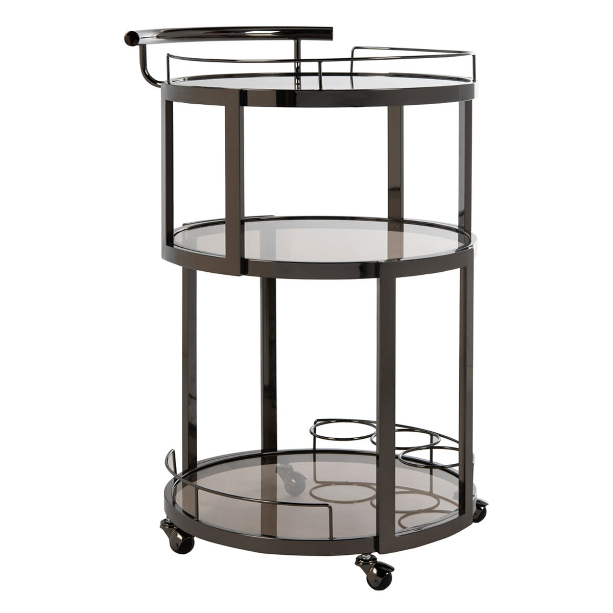 Kalin 3 Tier Round Bar Cart