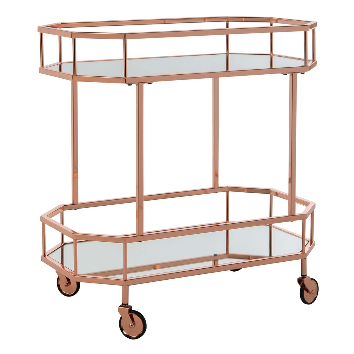 Kira 2 Tier Octagon Bar Cart
