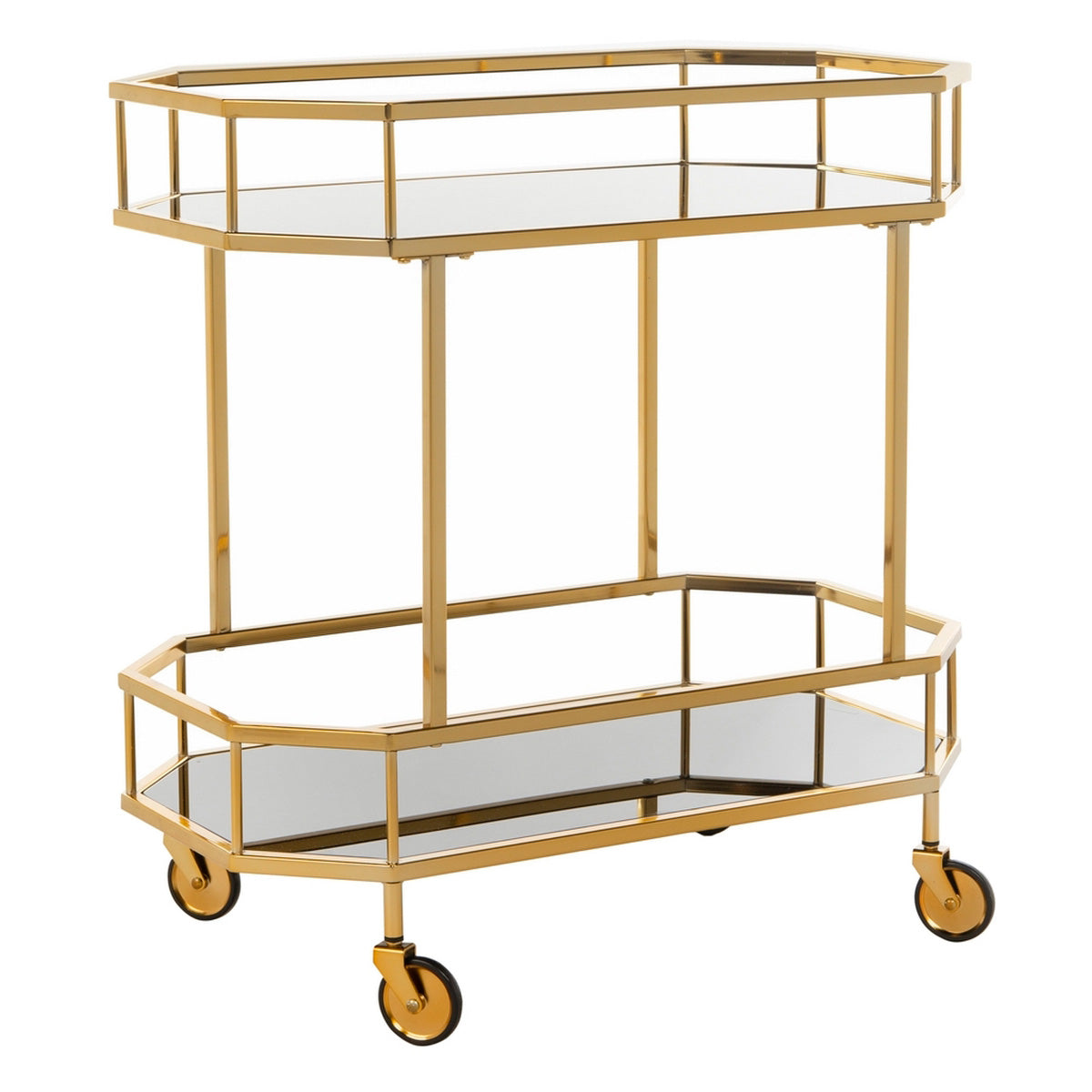 Kira 2 Tier Octagon Bar Cart