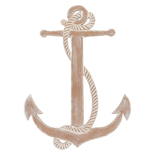 Distressed Anchor Wood Wall Art