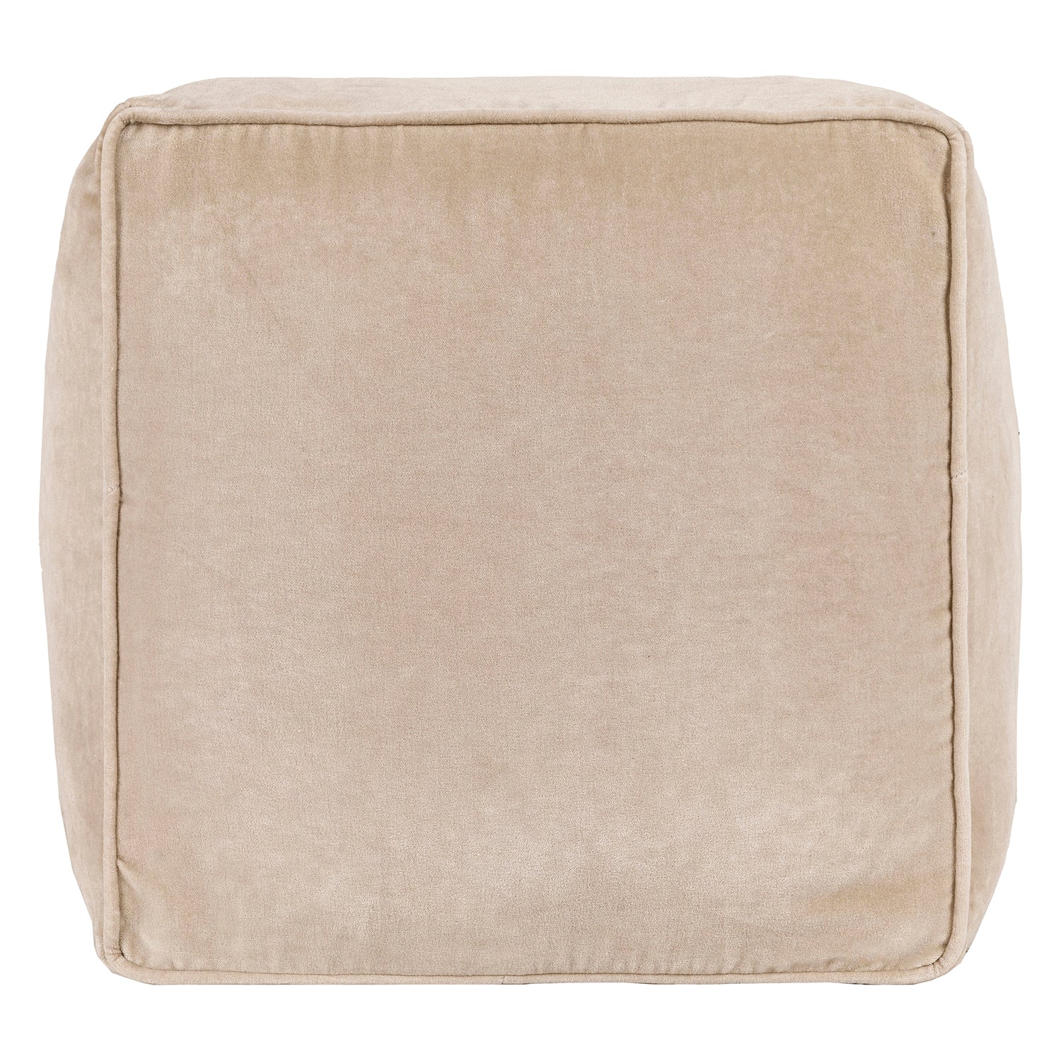 Olivia Cotton Velvet Pouf