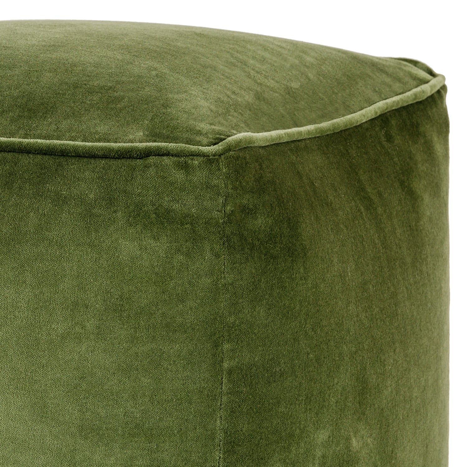Olivia Cotton Velvet Pouf