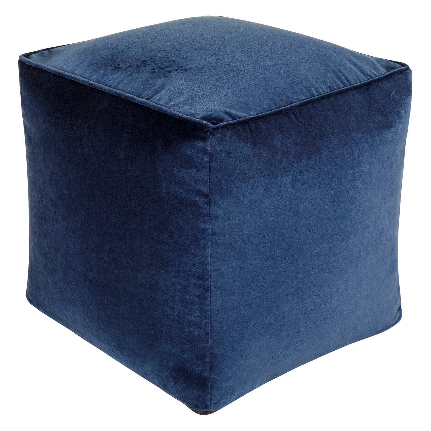 Olivia Cotton Velvet Pouf