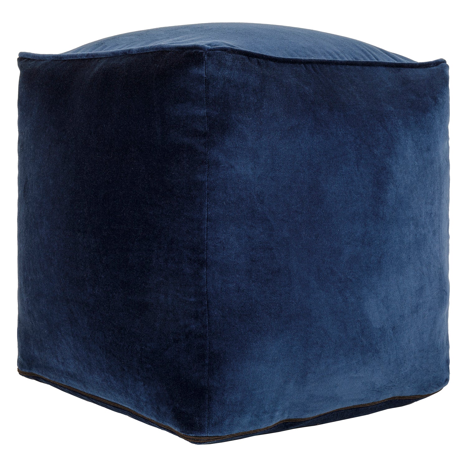 Olivia Cotton Velvet Pouf