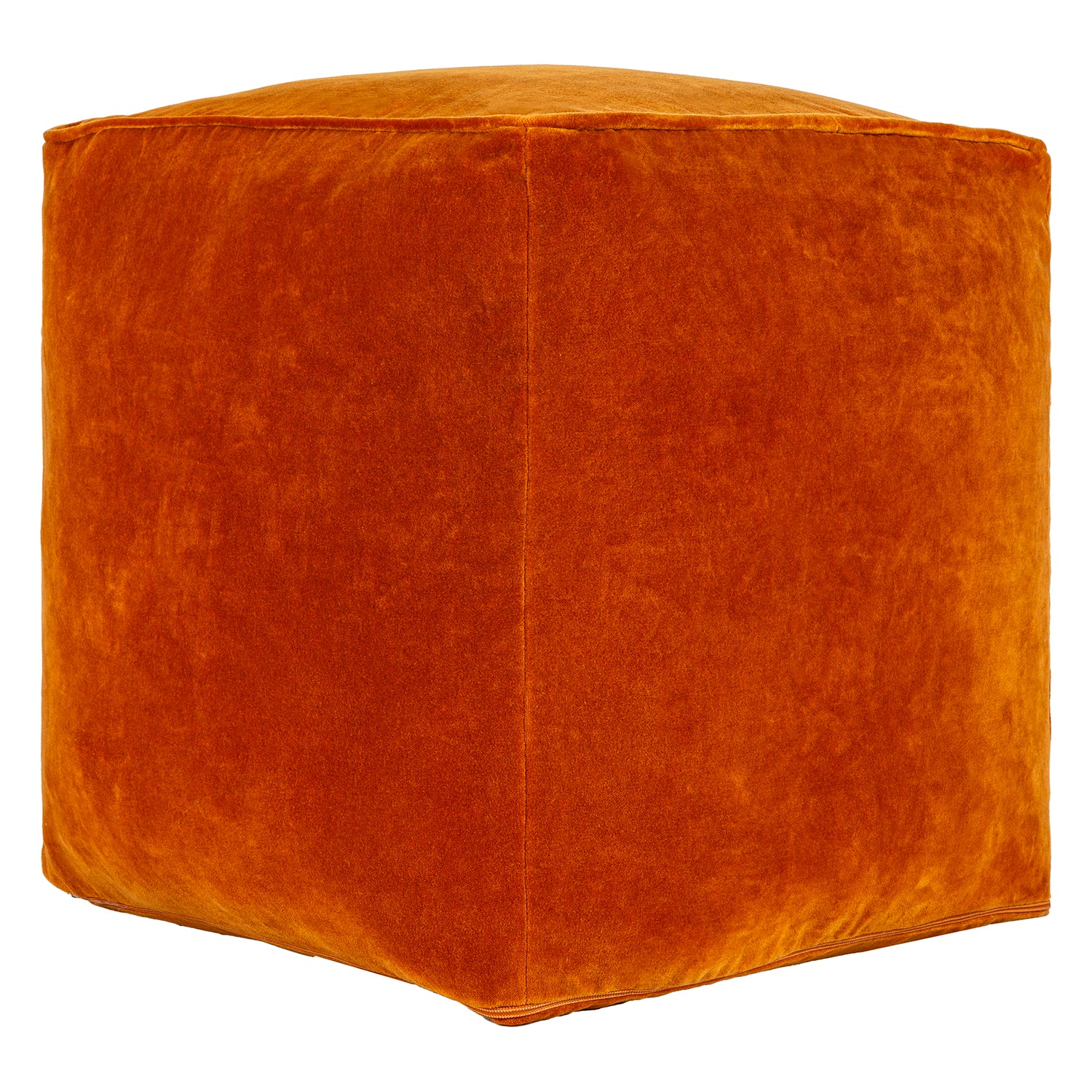 Olivia Cotton Velvet Pouf