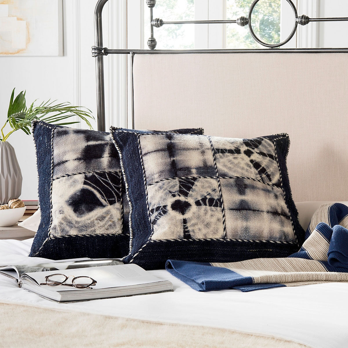 Olver Dip-Dyed Throw Pillow Set of 2