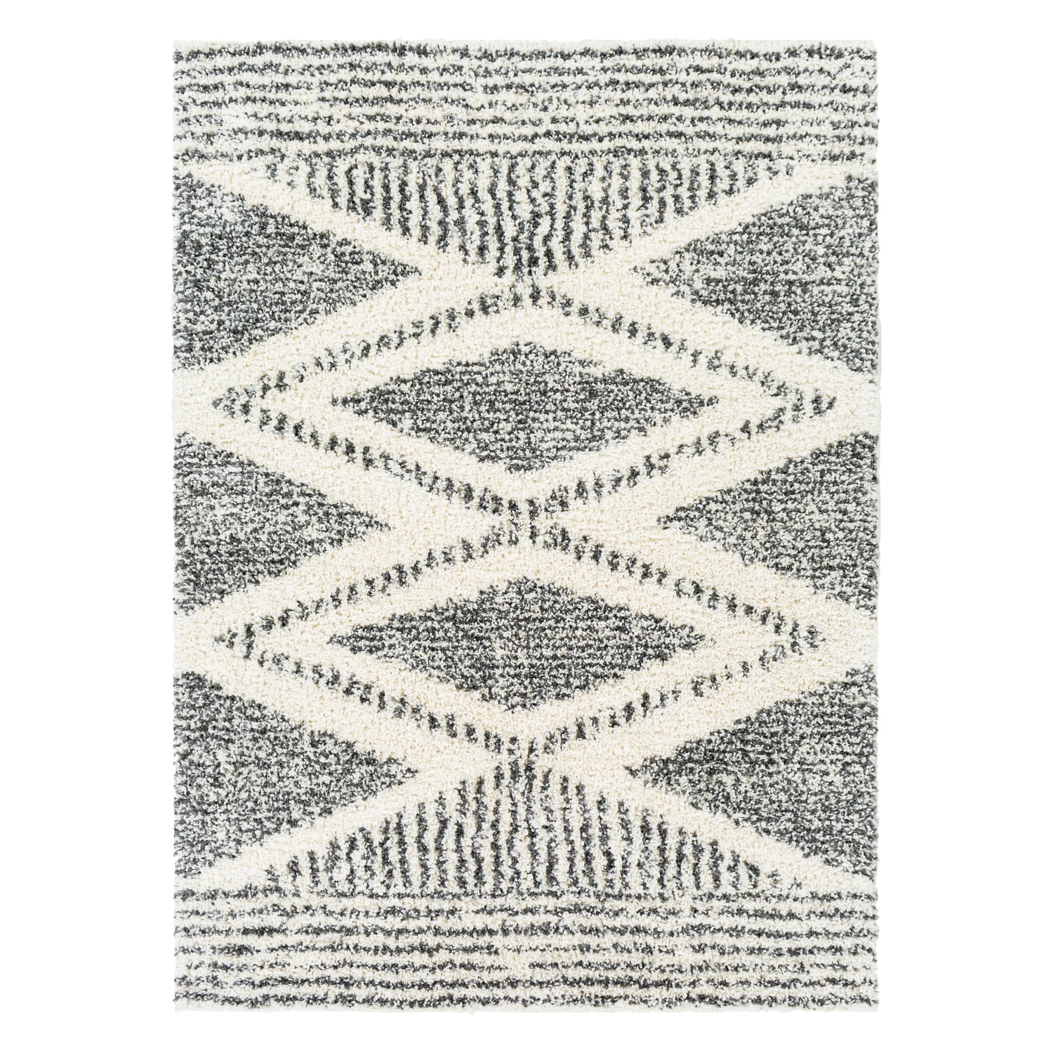 Livabliss Deluxe Shag Hook Machine Woven Rug