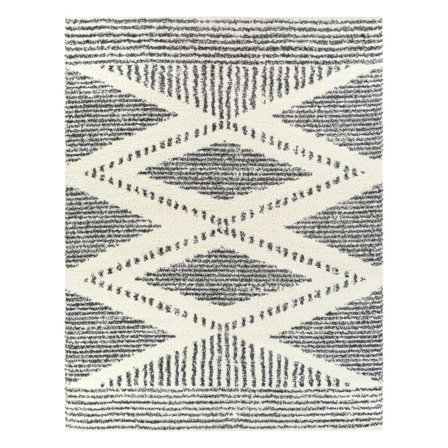 Livabliss Deluxe Shag Hook Machine Woven Rug