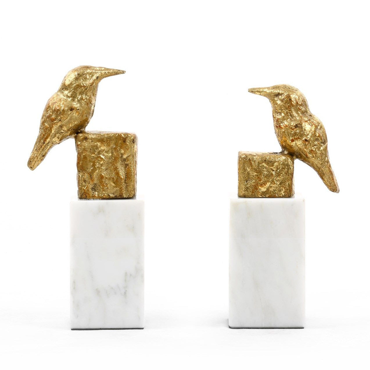 Villa and House Finch Statue Set Of 2