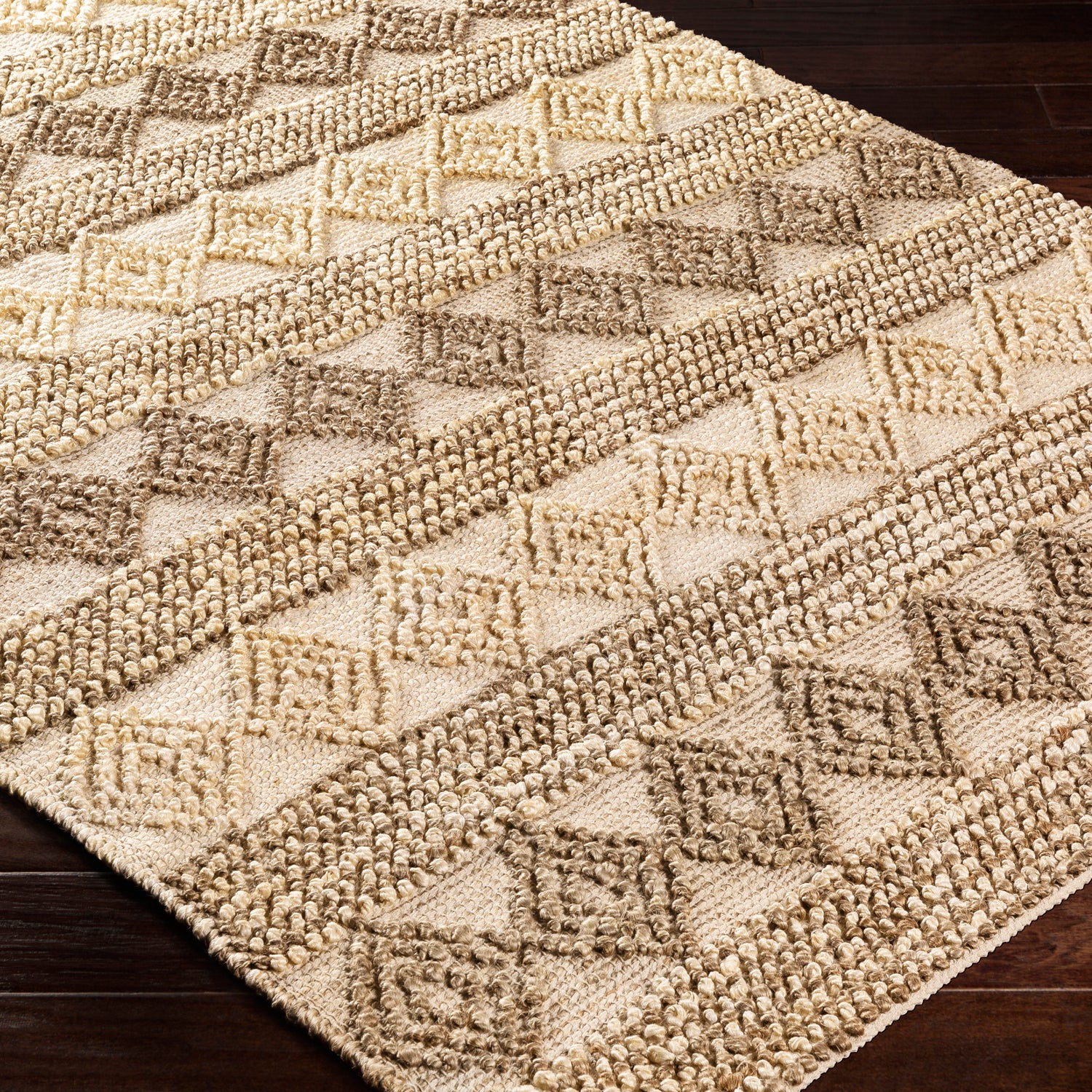 Surya Farmhouse Naturals Row Hand Woven Jute Rug