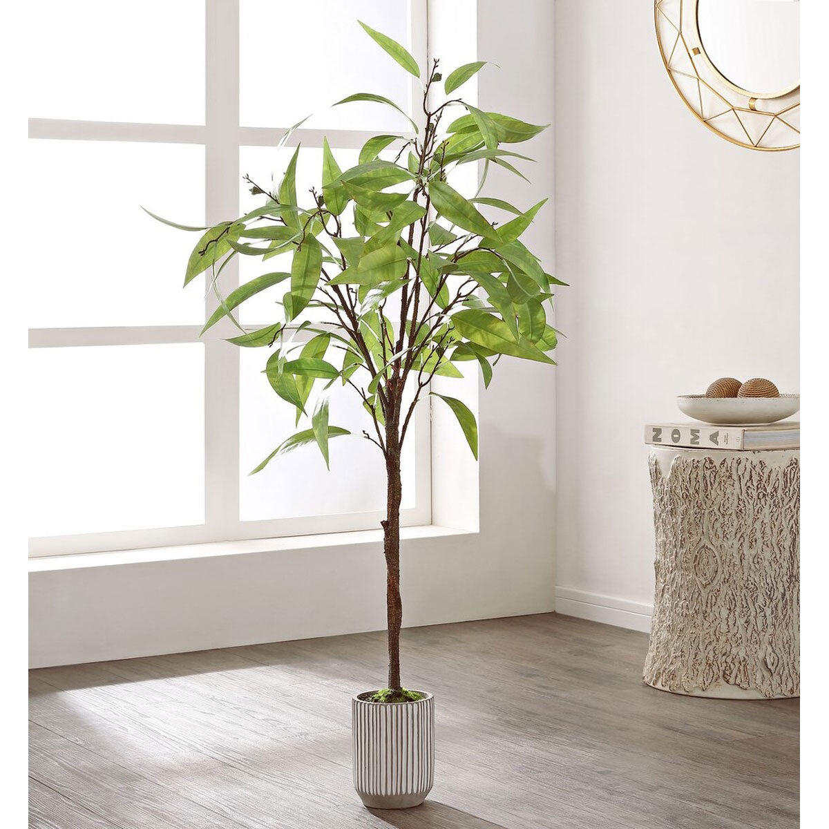 Faux Eucalyptus Potted Tree Large