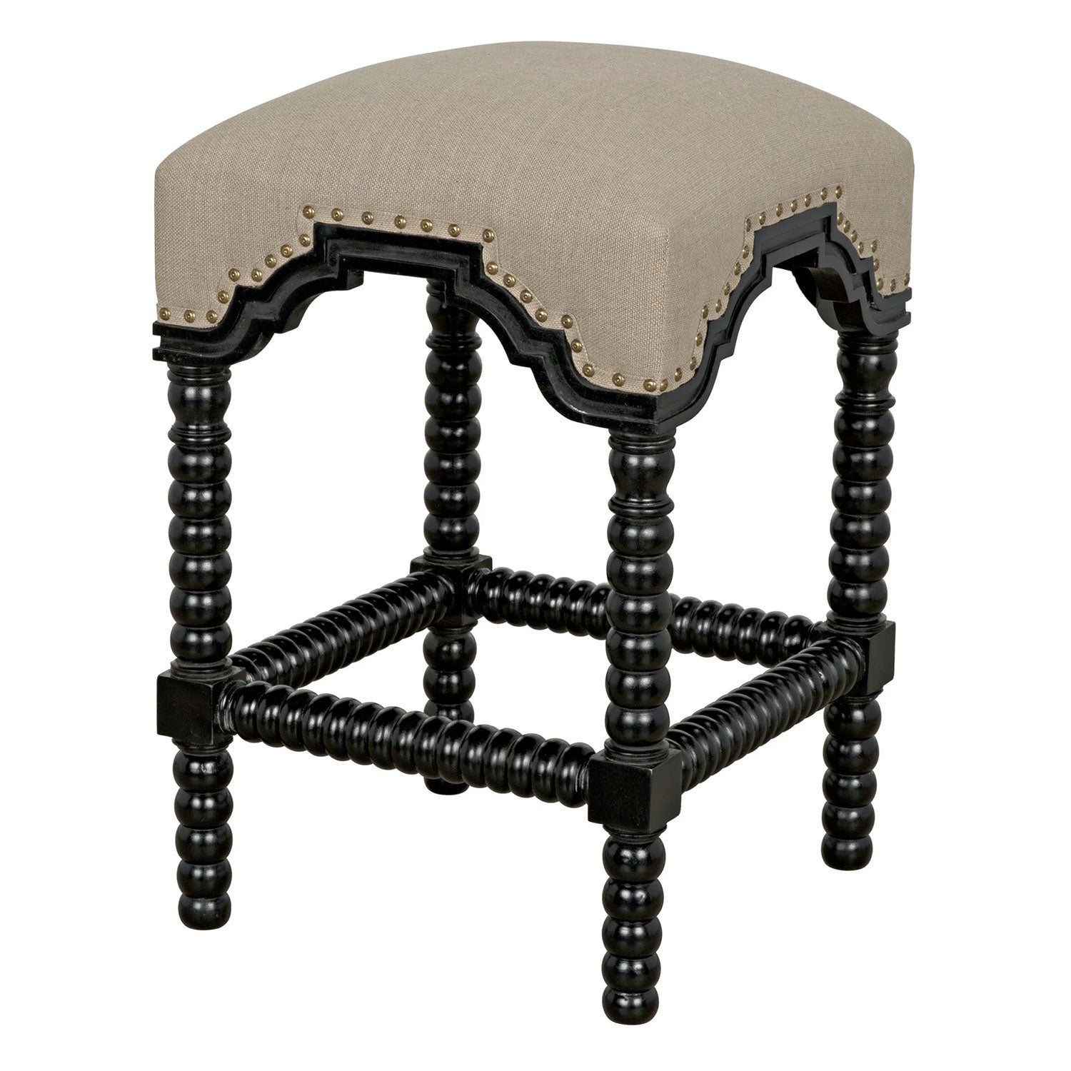 Noir Abacus Counter Stool Set of 2