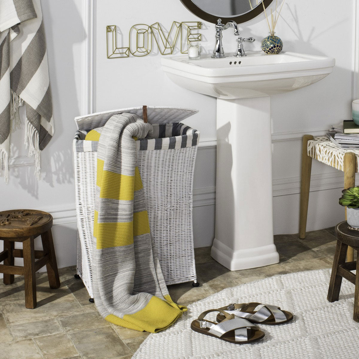 Keene Rattan Laundry Basket