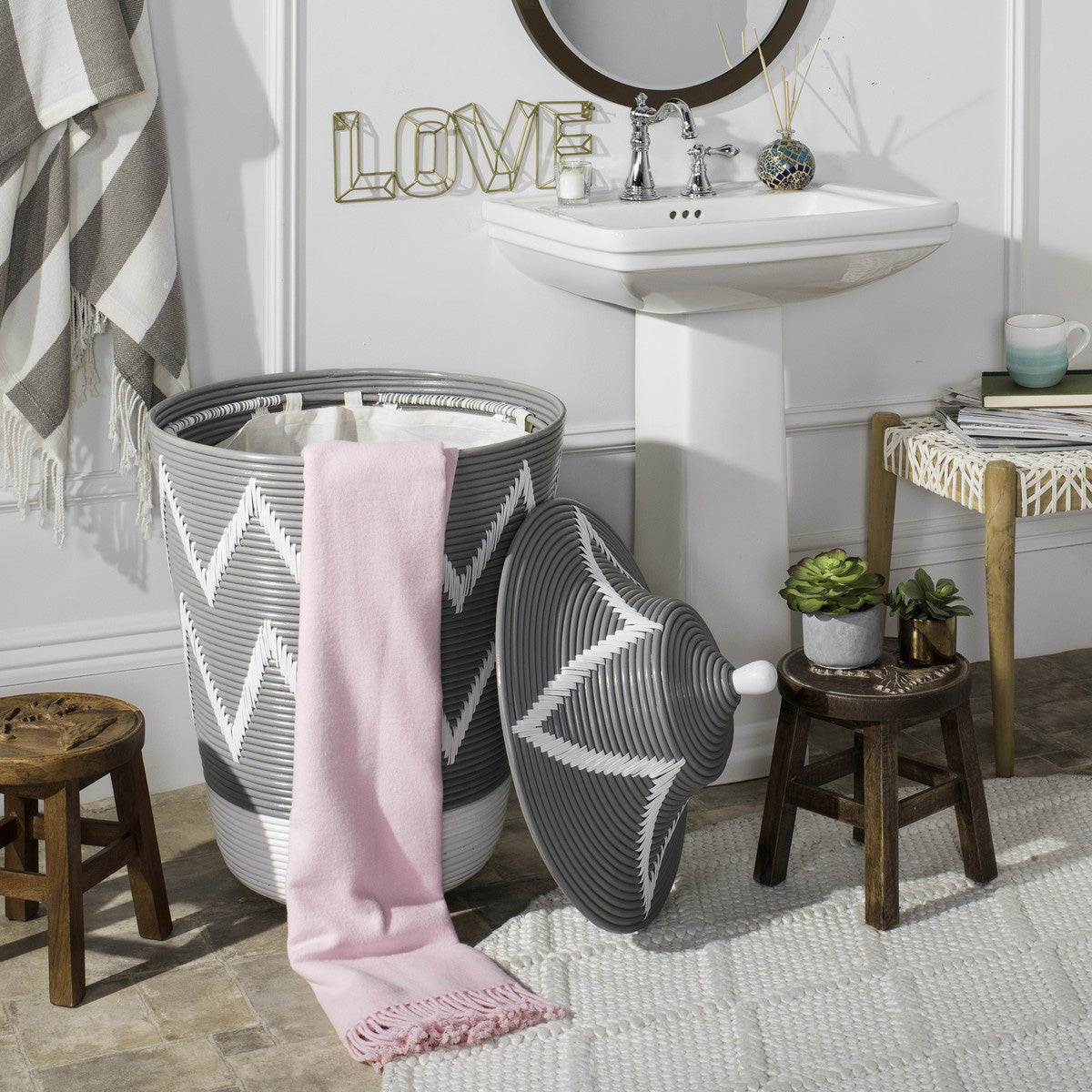 Benoit Rattan Jar Basket