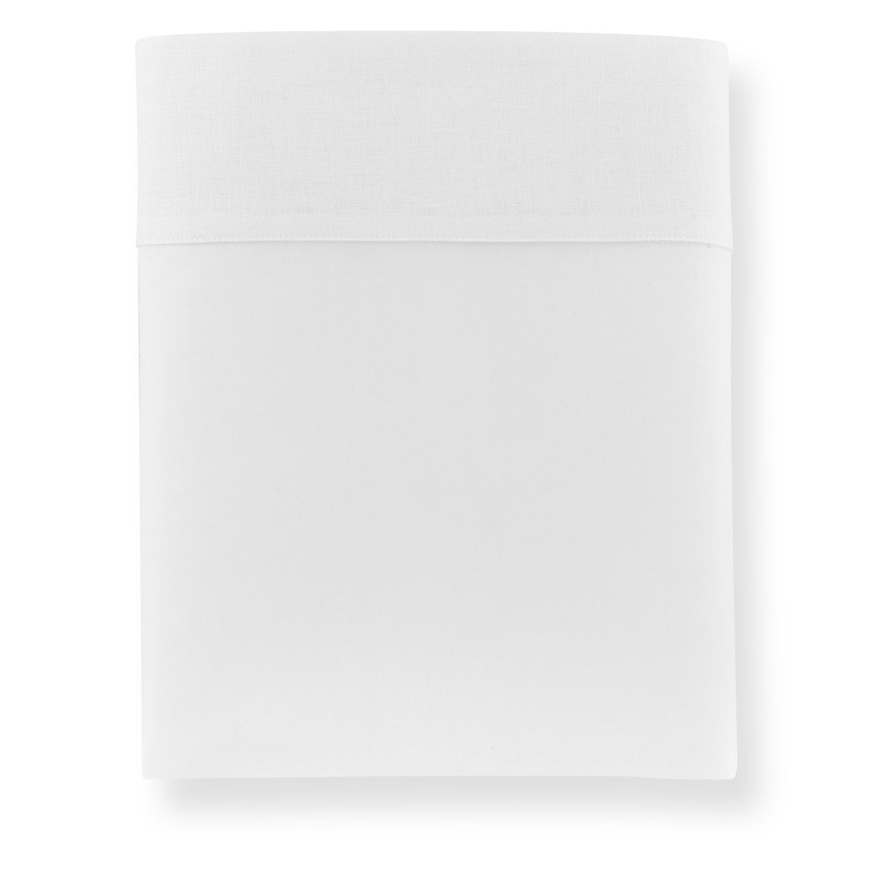 Peacock Alley Mandalay Linen Cuff Percale Flat Sheet