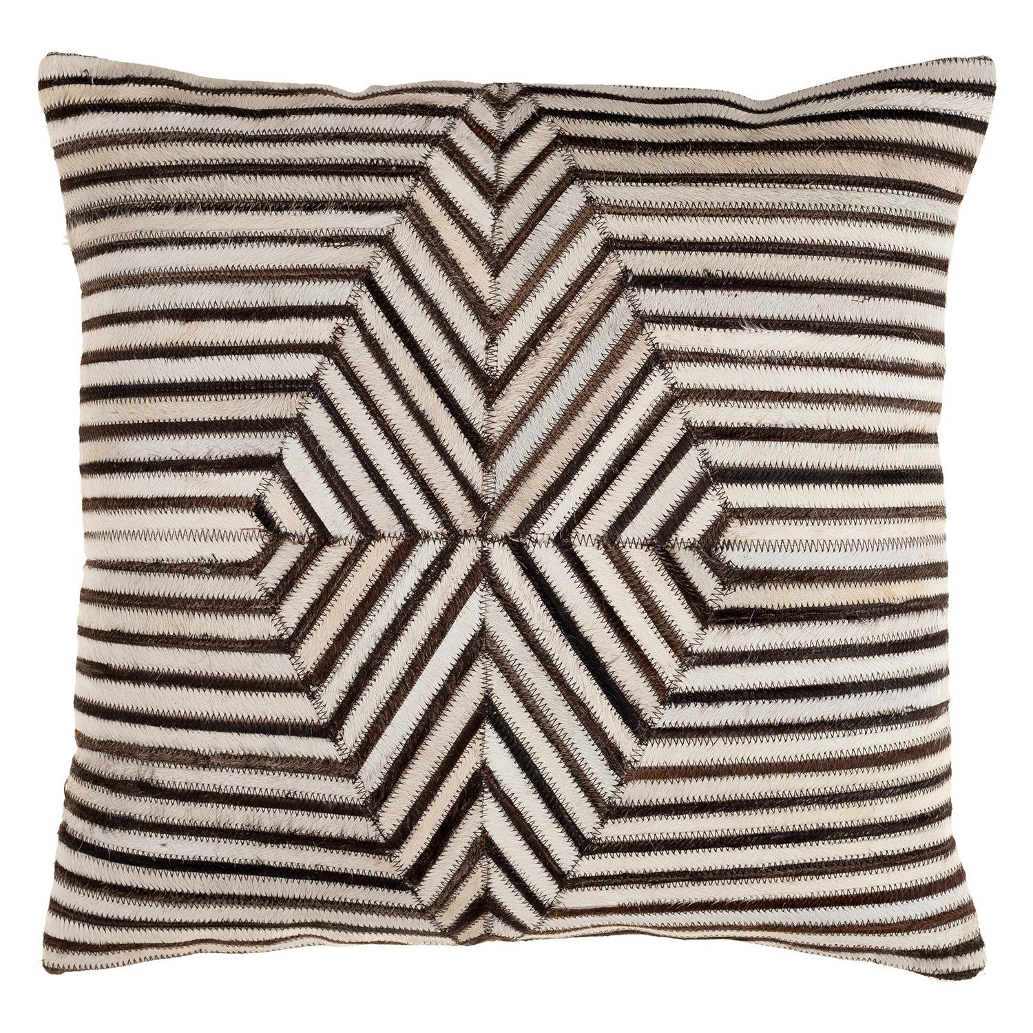 Gould Diamond Leather Throw Pillow