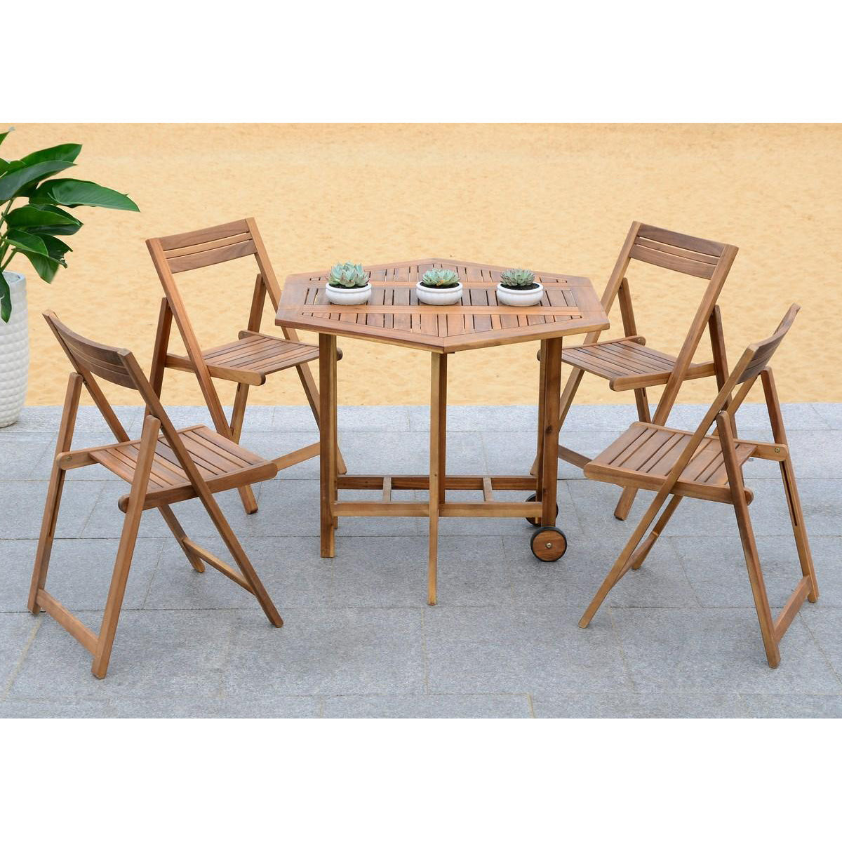 Kierra 5-Piece Foldable Outdoor Dining Set
