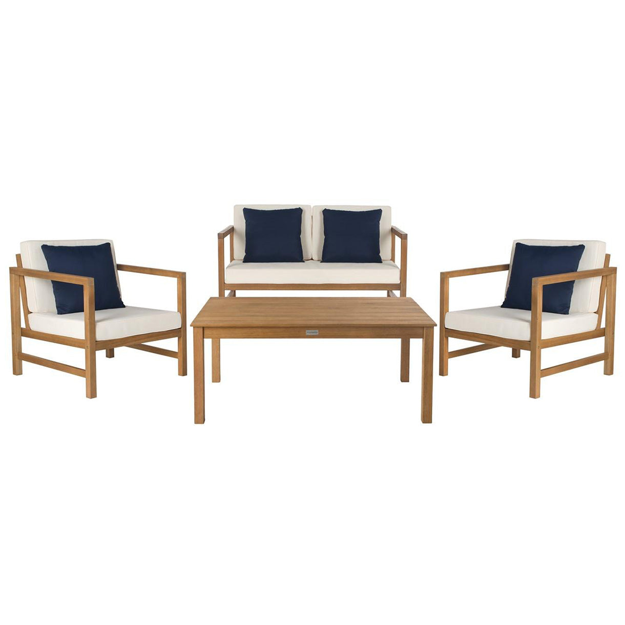 Eleanor 4-Piece Outdoor Living Set White/Navy