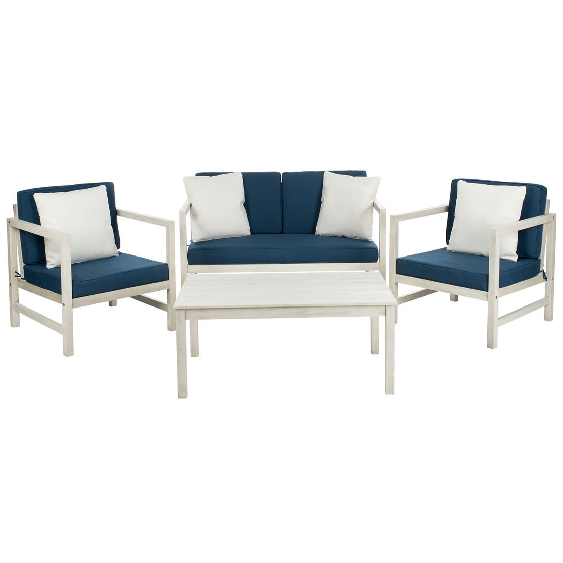 Eleanor 4-Piece Outdoor Living Set Navy/White