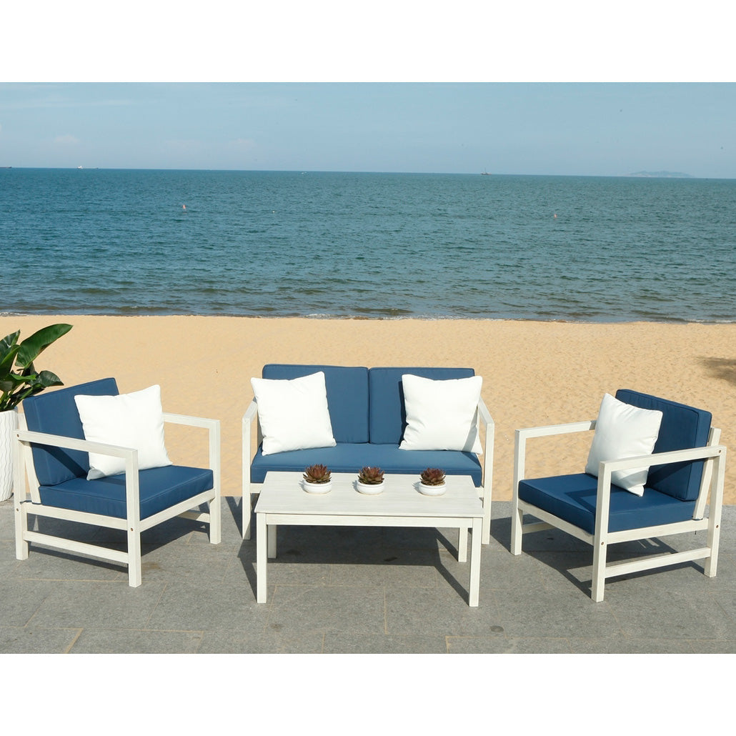 Eleanor 4-Piece Outdoor Living Set Navy/White