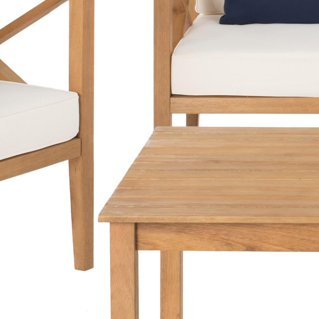 Athena 4-Piece Beige/Navy Outdoor Living Set