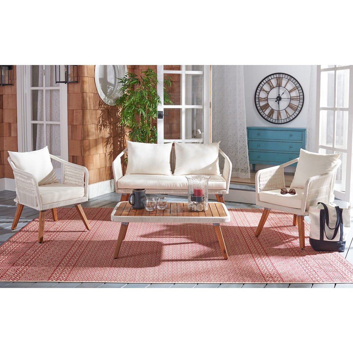Beckham Outdoor Patio Set of 4 Beige