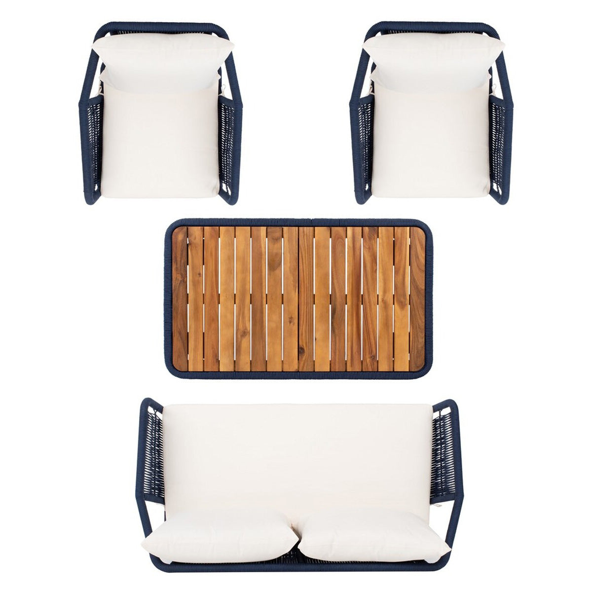 Beckham Outdoor Patio Set of 4 Beige