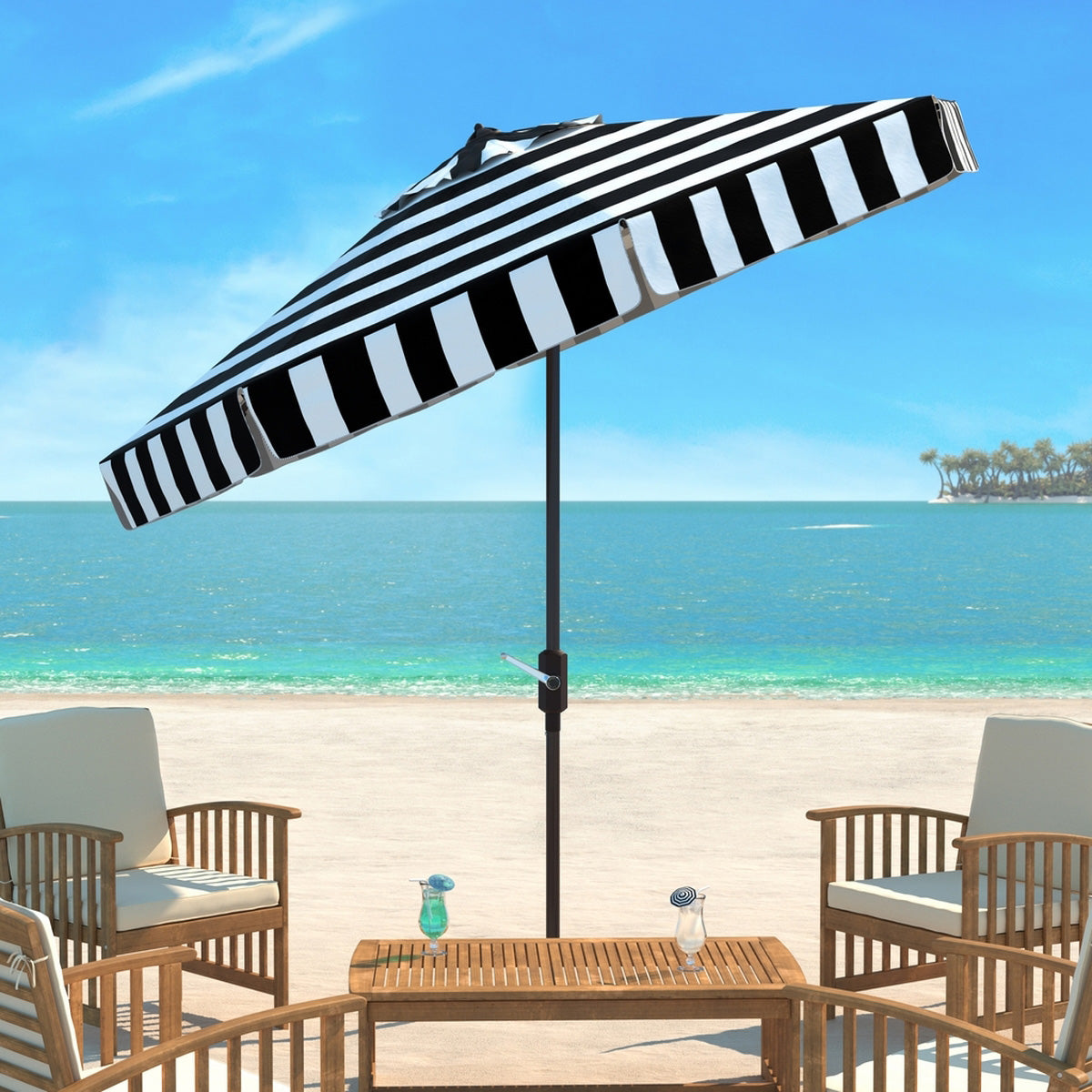 Lorelei 9-ft Patio Round Umbrella