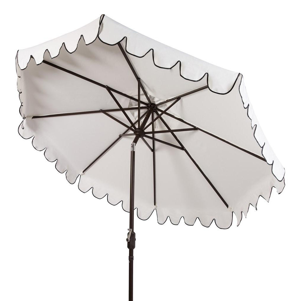 Greta Scallop 9-ft Round Patio Umbrella