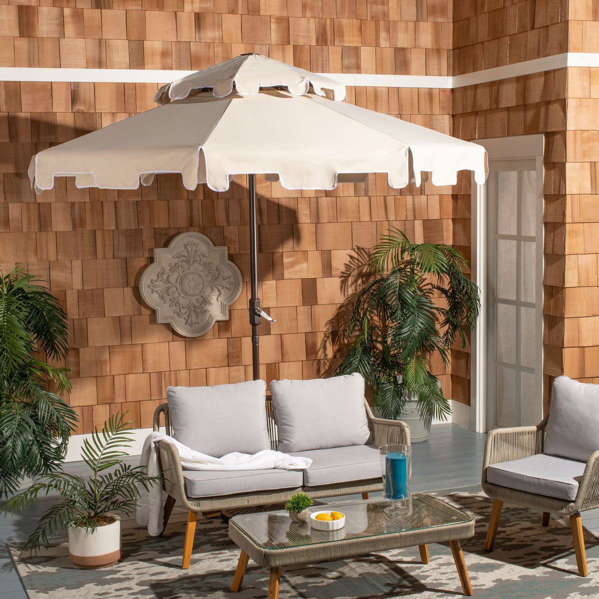 Constance 9-ft Double Top Round Patio Umbrella