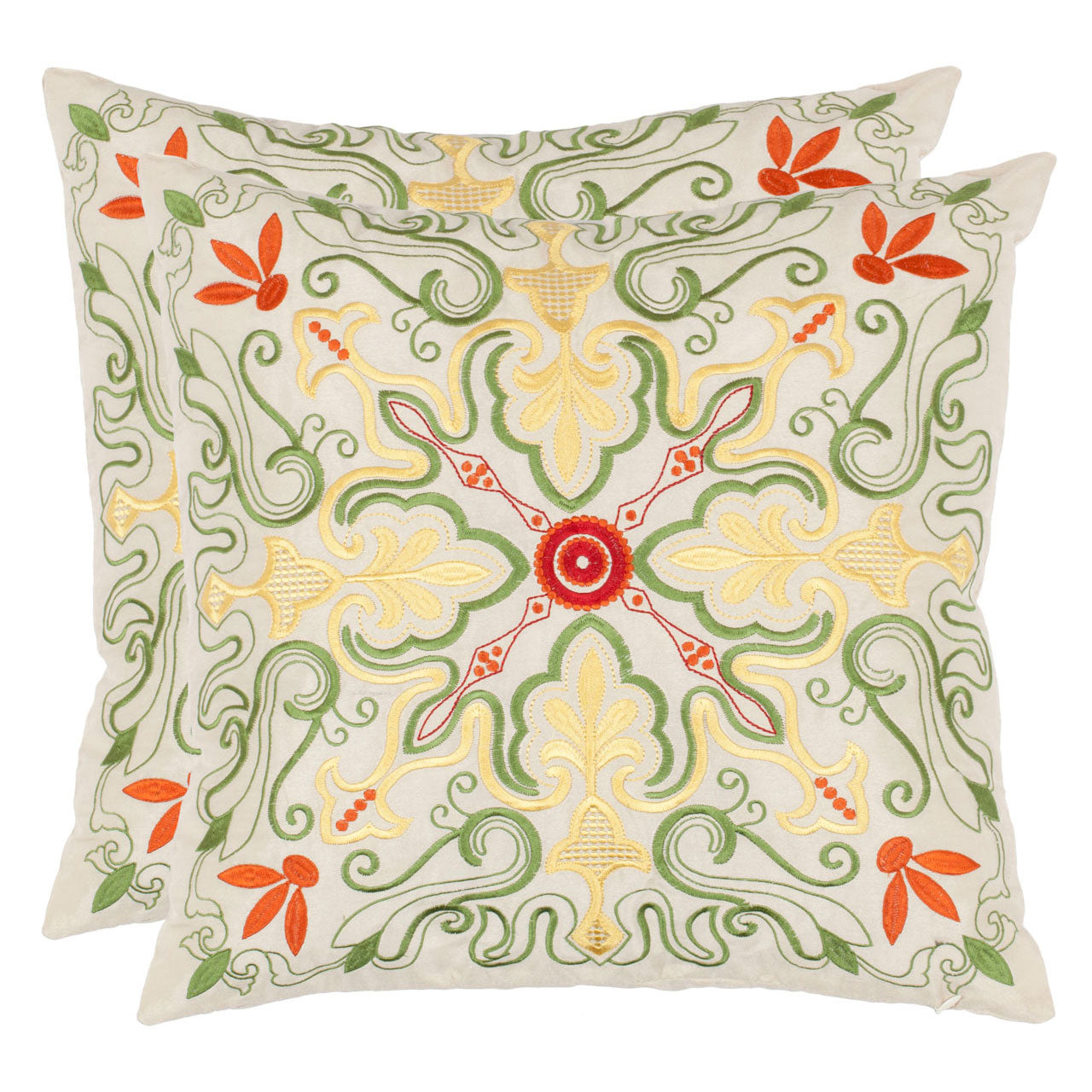 Tracie Embroidered Throw Pillow Set of 2