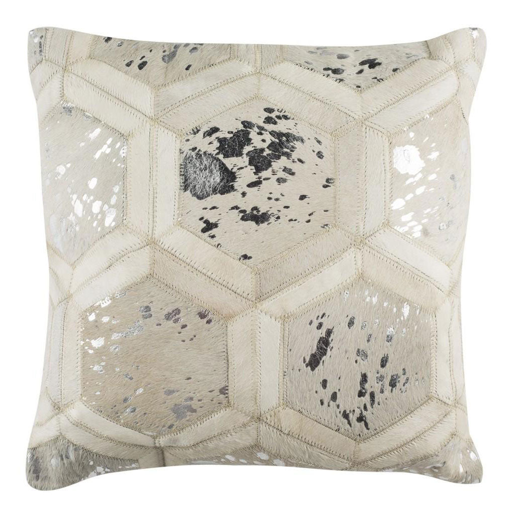 Nico Metallic Cowhide Throw Pillow