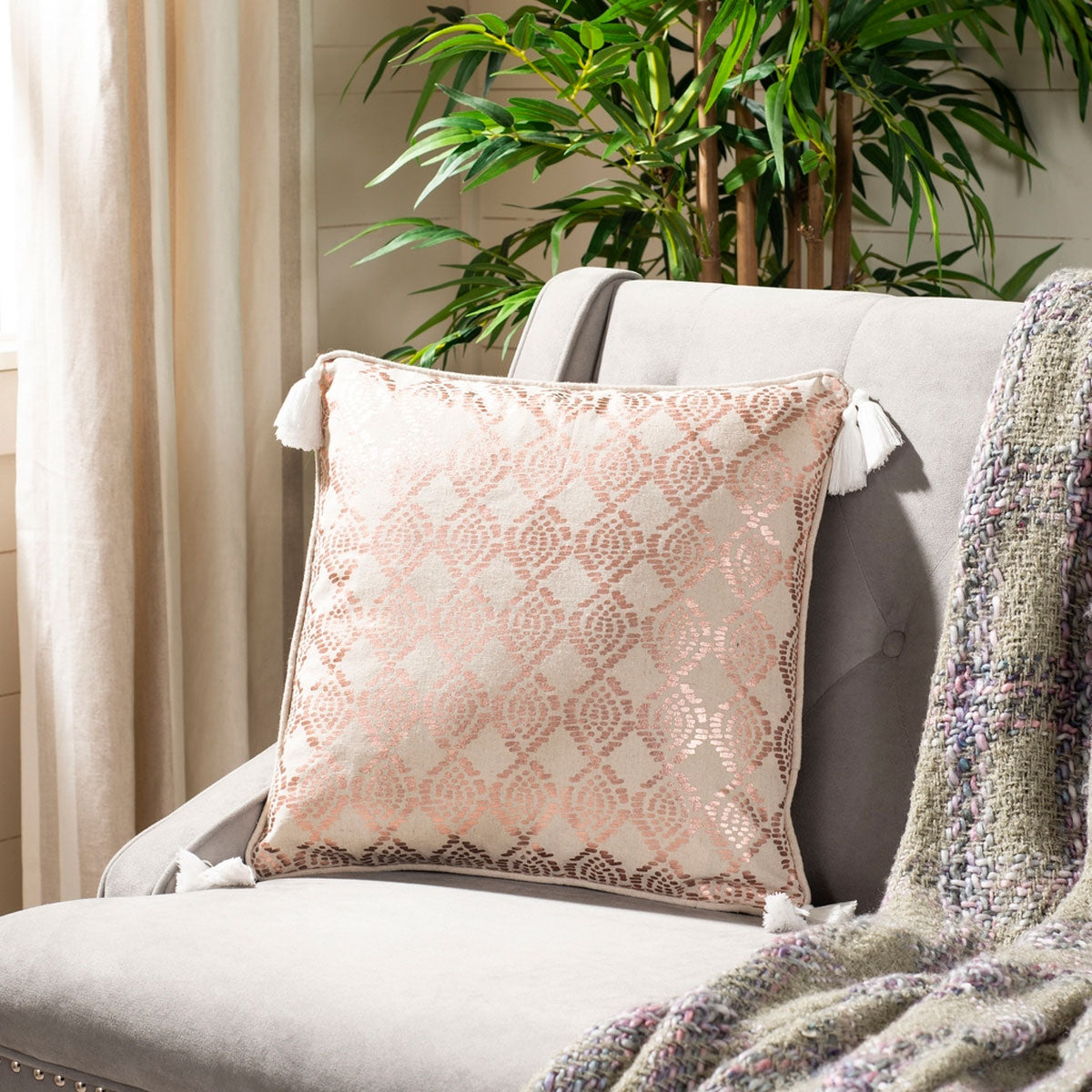 Ava Tassel Throw Pillow