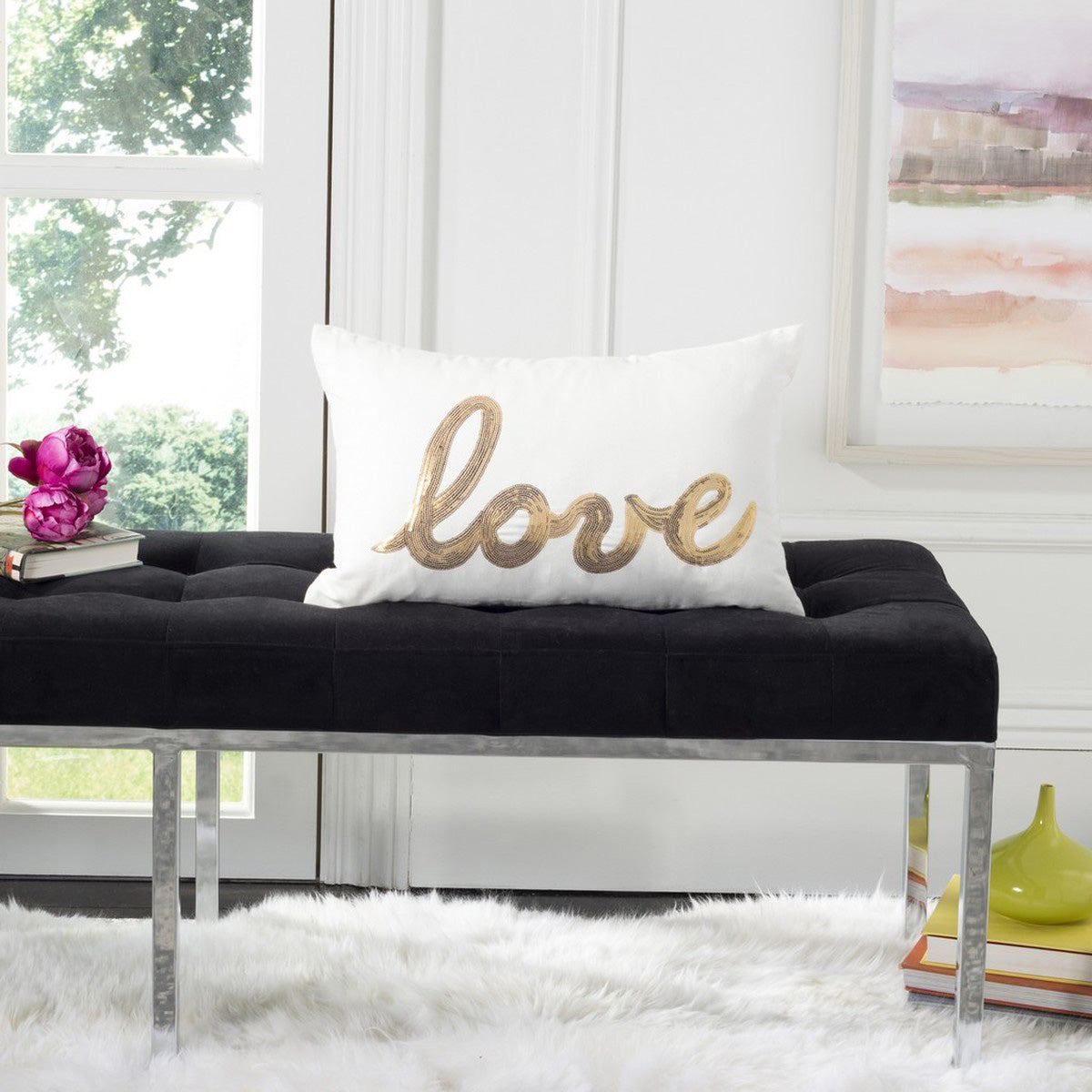 Love Lumbar Throw Pillow