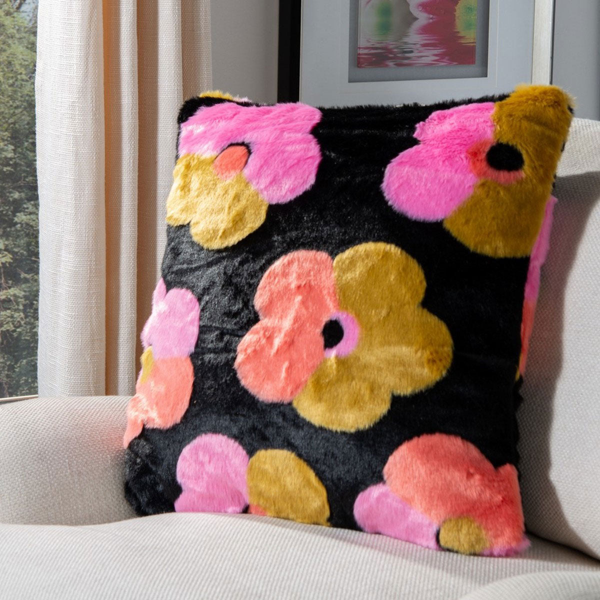 Flower Power Throw Pillow