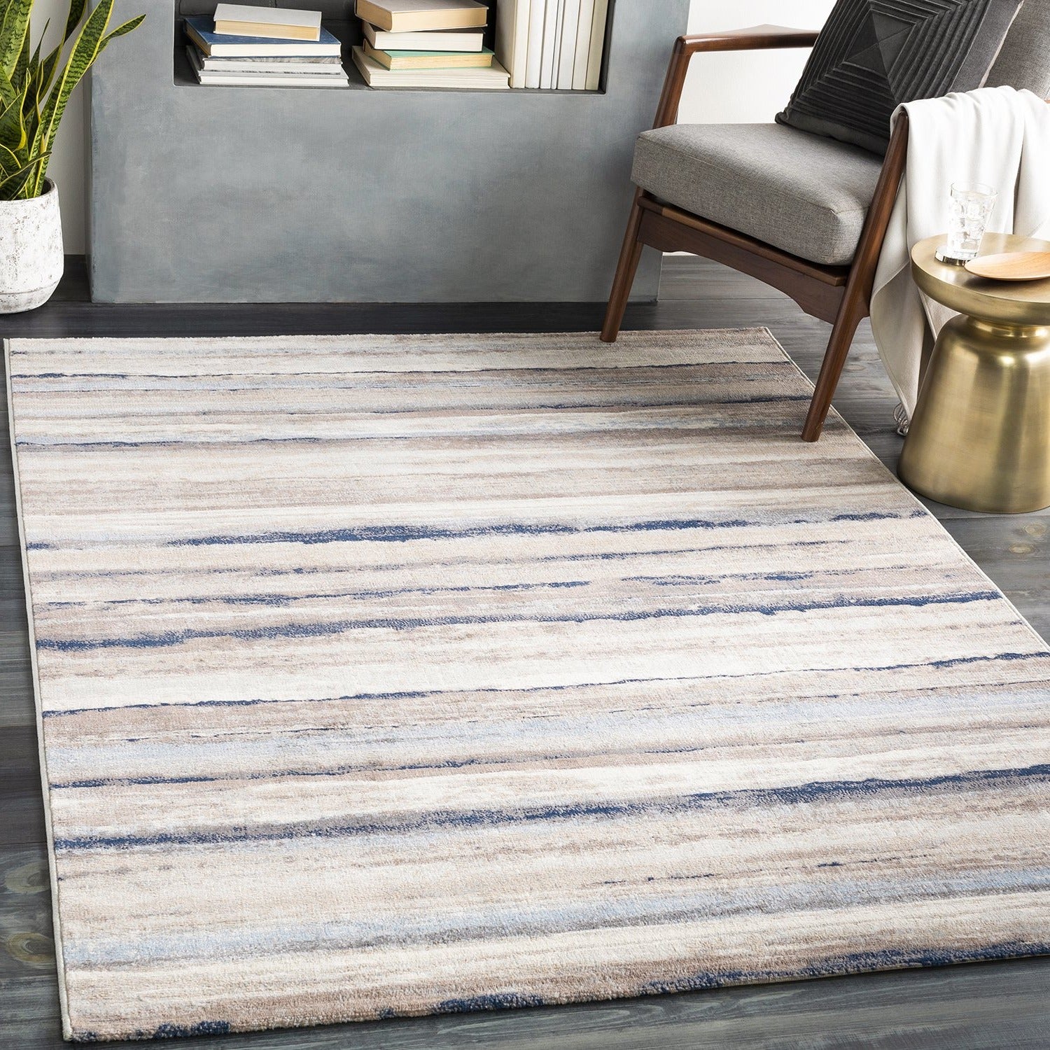 Livabliss Roma Stripe Machine Woven Rug