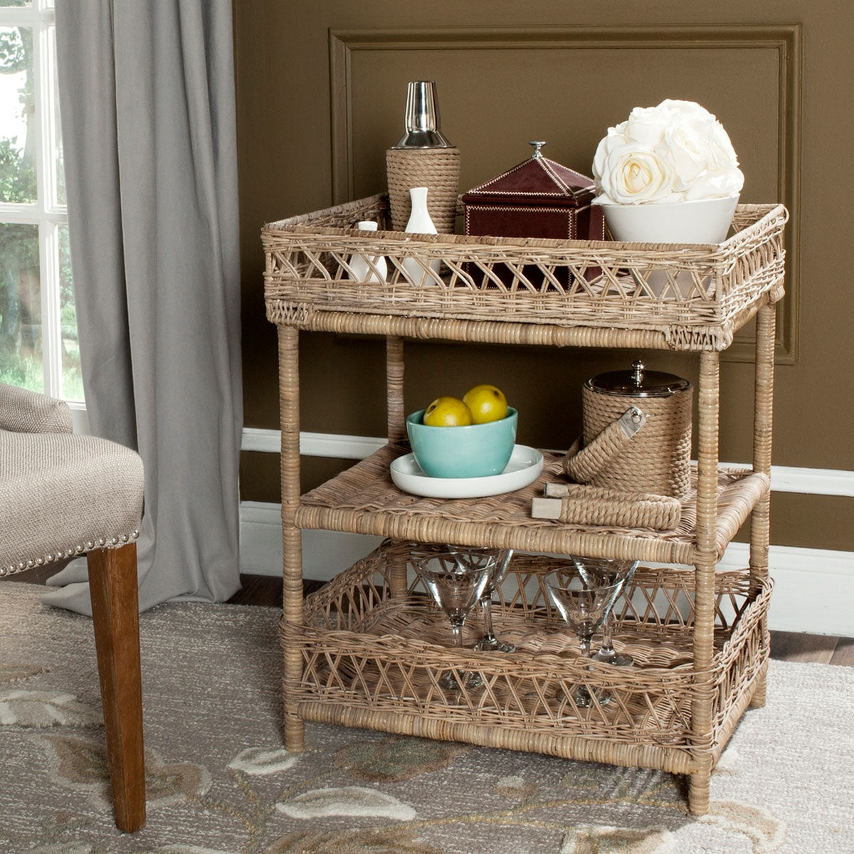 Hendrickson Rattan Accent Table