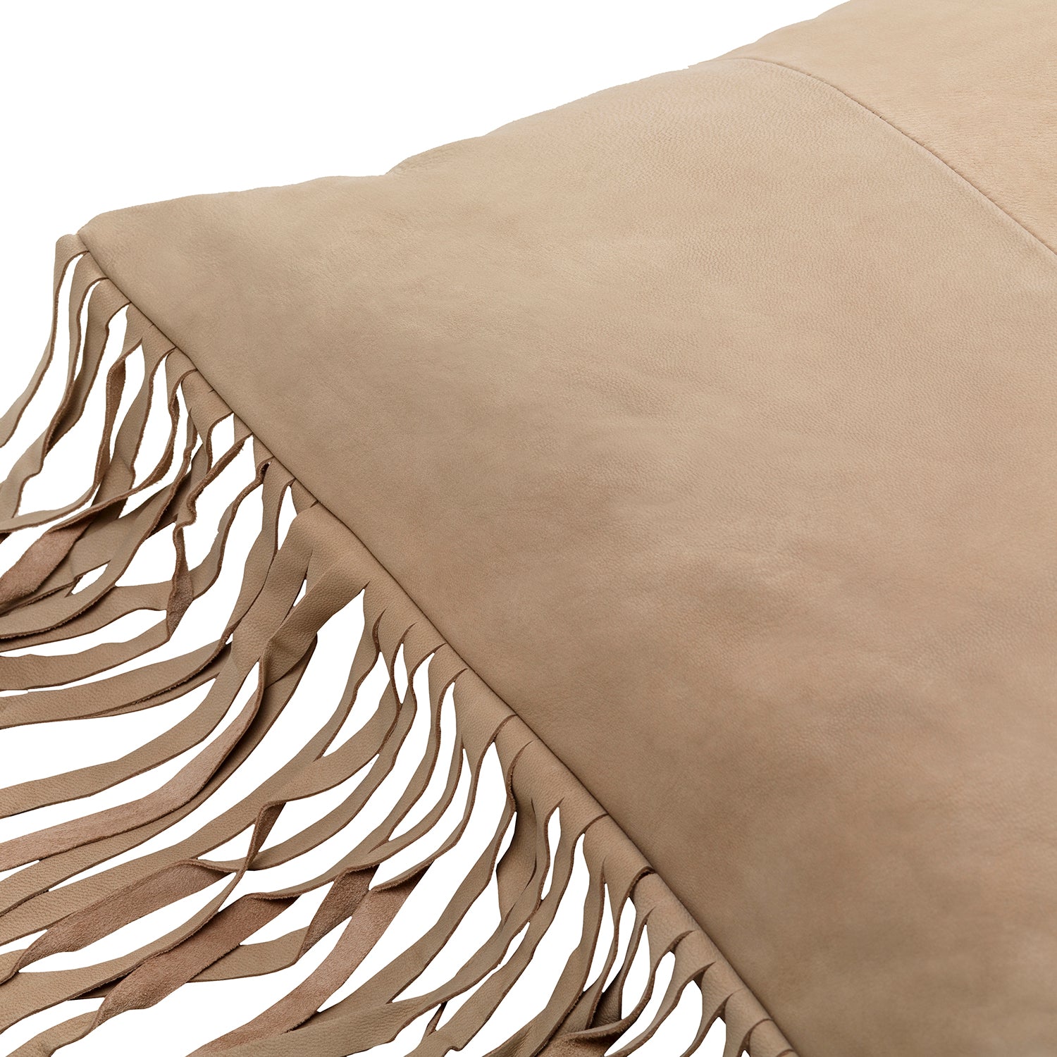 Suede Fringe Throw Pillow