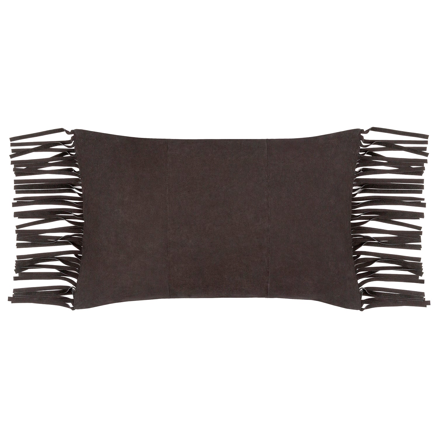 Suede Fringe Throw Pillow