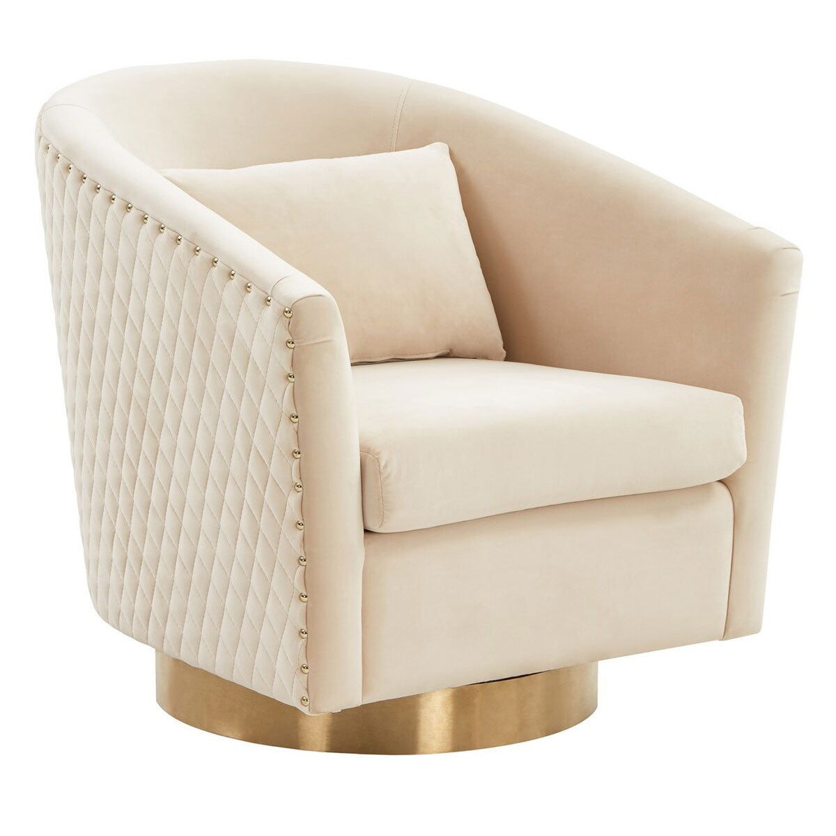 Caitlin Quilted Swivel Tub Chair