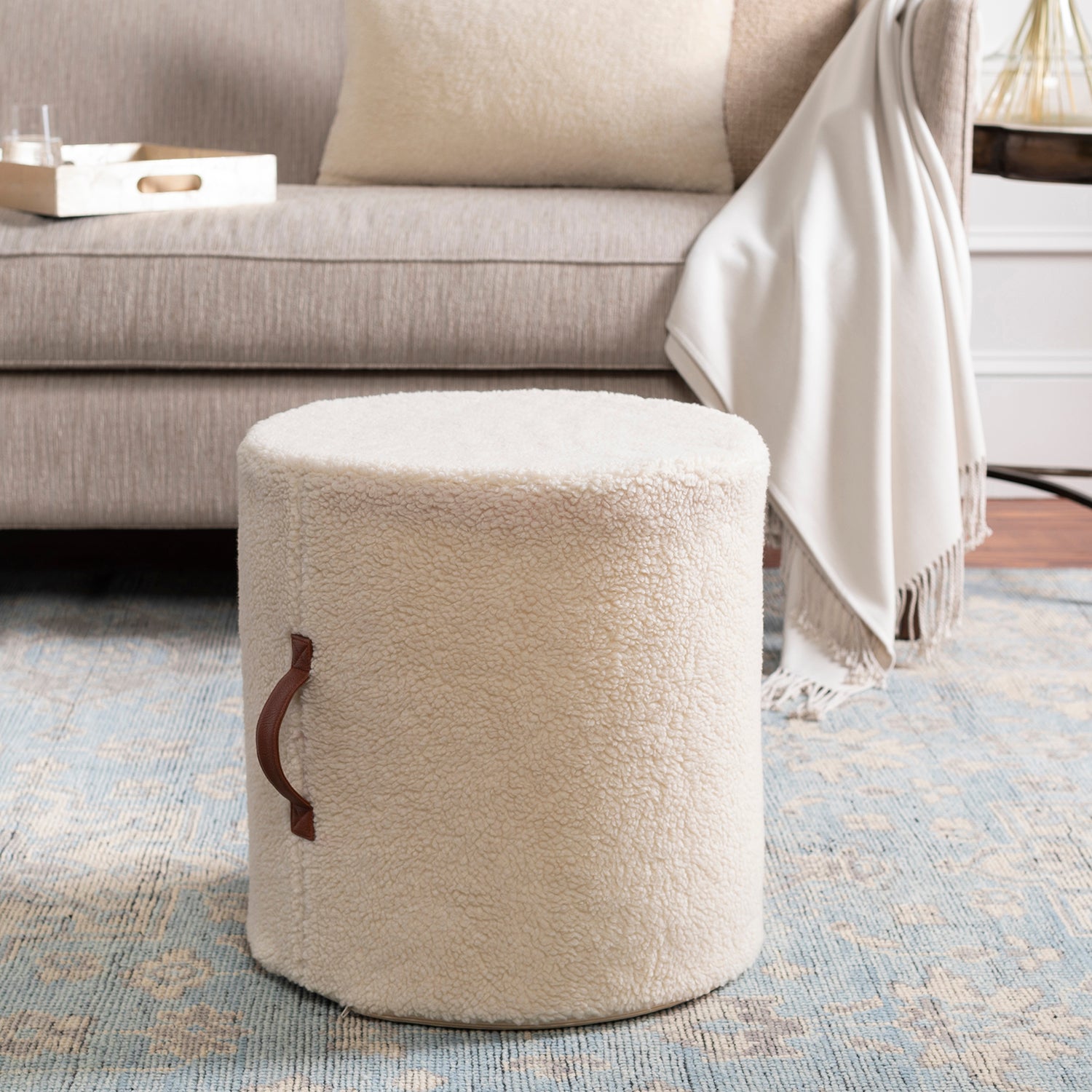 Okatee Faux Fur Pouf