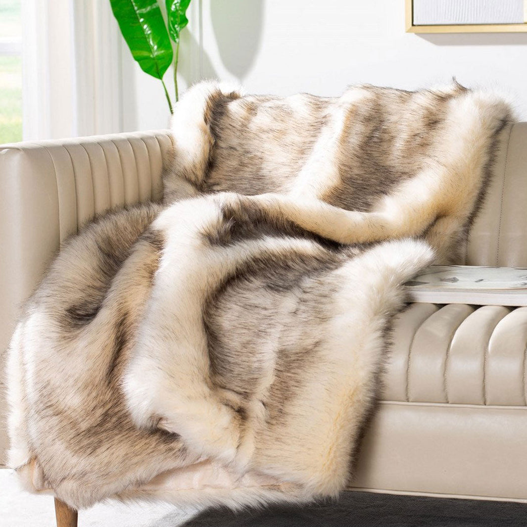 Coco Faux Fur Throw Blanket