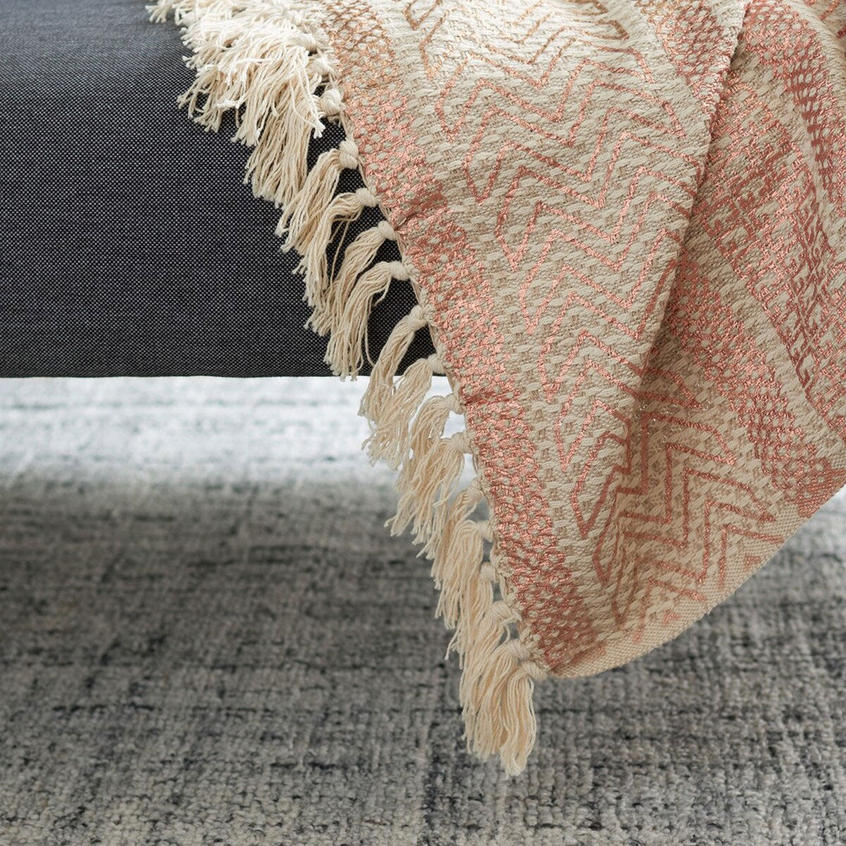 Badar Fringe Throw Blanket