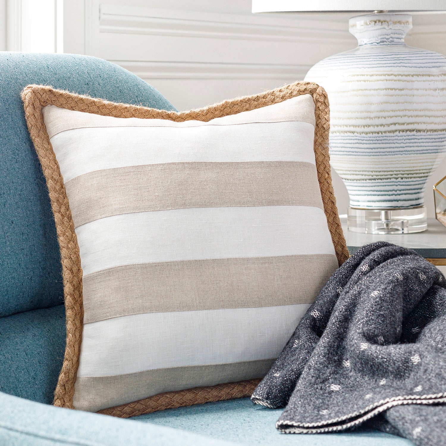 Ruston Stripe Throw Pillow