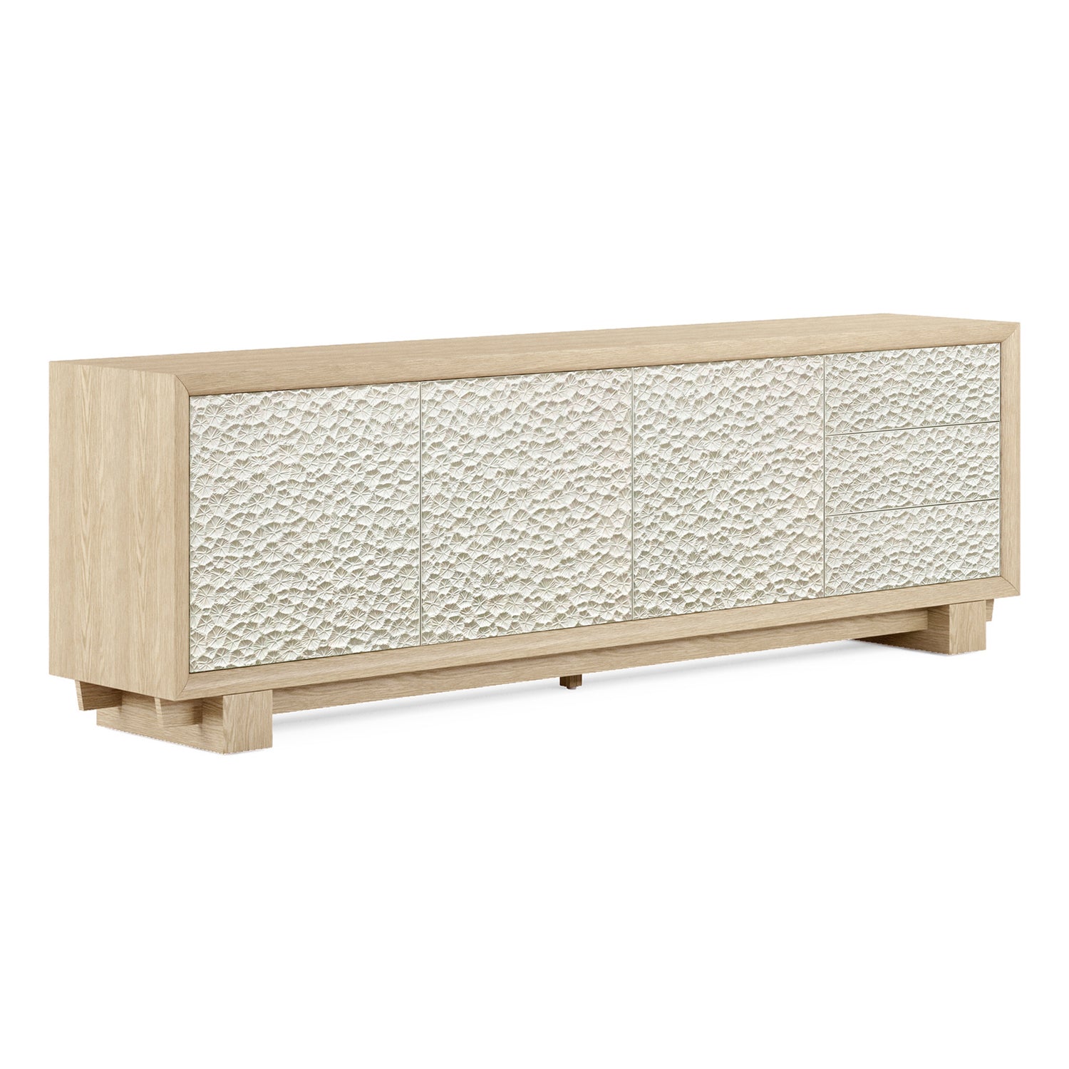 Jonathan Charles Water Pelagic Cast Metal Entertainment Console