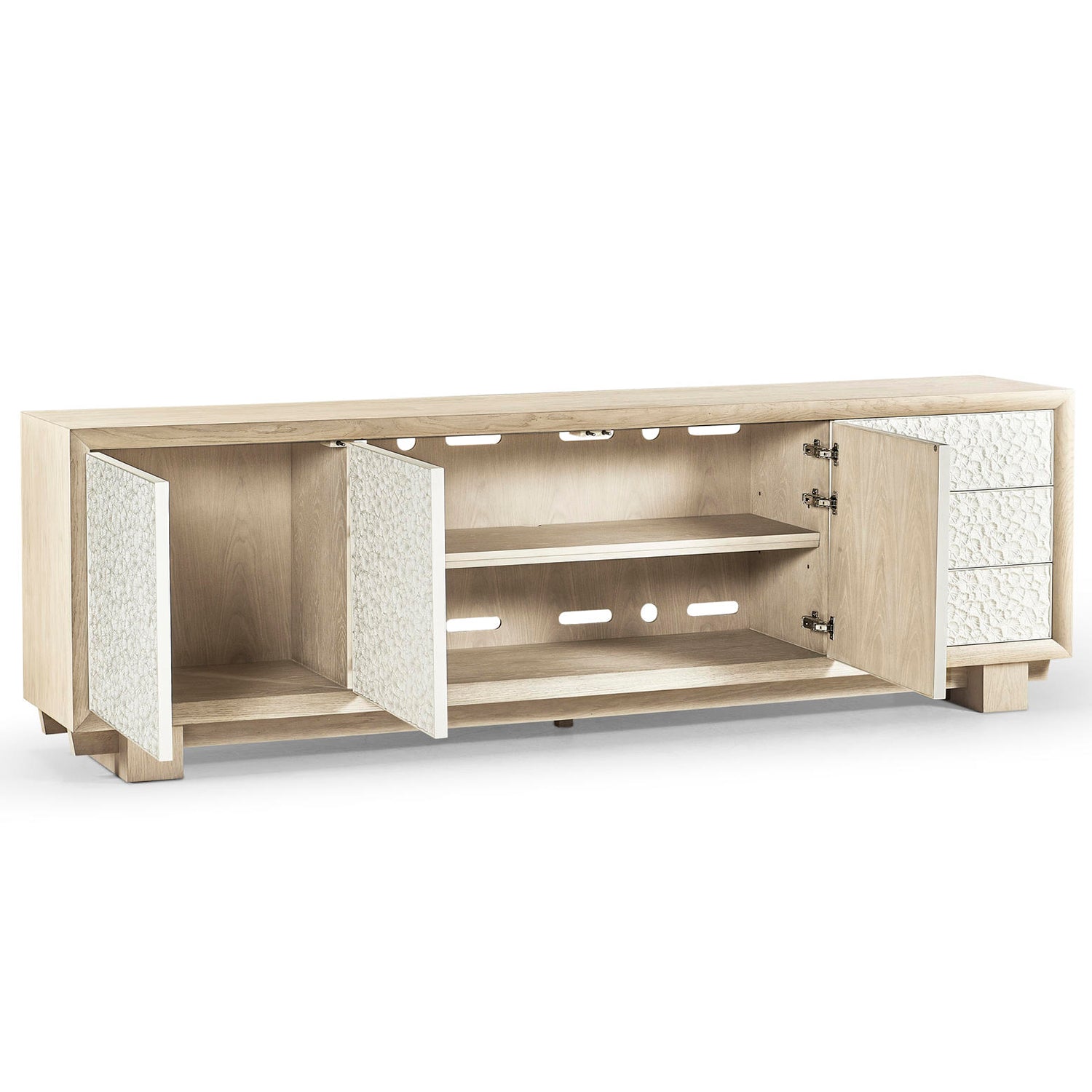 Jonathan Charles Water Pelagic Cast Metal Entertainment Console